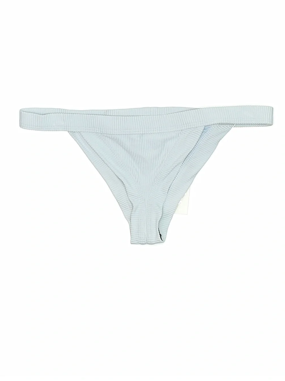 Frankies Bikinis Cole Ribbed Bikini Bottoms Large NWT Light Blue Swim